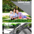 Caravan Awning End Wall 1.95 x 2.2M Privacy Screen Sun Shade Grey