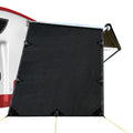 Caravan Privacy Screen 1.95x2.2M Roll Out Awning Sun Shade Black
