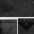 Caravan Privacy Screen 1.95x2.2M Roll Out Awning Sun Shade Black