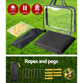 Caravan Privacy Screen 1.95x2.2M Roll Out Awning Sun Shade Black