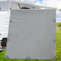 Caravan Privacy Screen 2.1x1.8M Roll Out Awning End Wall Grey