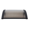 Instahut Window Awning 0.6x0.6m Brown Outdoor Drainage