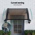Instahut Window Awning 0.6x0.6m Brown Outdoor Drainage