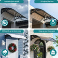 Instahut Window Awning 0.6x0.6m Brown Outdoor Drainage