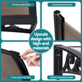 Instahut Window Awning 0.6x0.6m Brown Outdoor Drainage