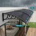 Instahut Window Awning 0.6x0.6m Outdoor Grey Drainage