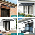 Instahut Window Awning 0.6x0.6m Outdoor Grey Drainage