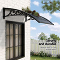 Instahut Window Awning 0.6x0.6m Outdoor Grey Drainage