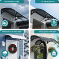 Instahut Window Awning 0.6x0.6m Outdoor Grey Drainage