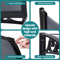 Instahut Window Awning 0.6x0.6m Outdoor Grey Drainage