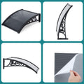 Instahut Window Awning 0.6x0.6m Outdoor Grey Drainage