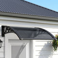 Instahut Window Awning 0.6x0.6m Outdoor Grey Drainage