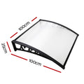 Instahut Window Door Awning 1x1m Transparent Panel