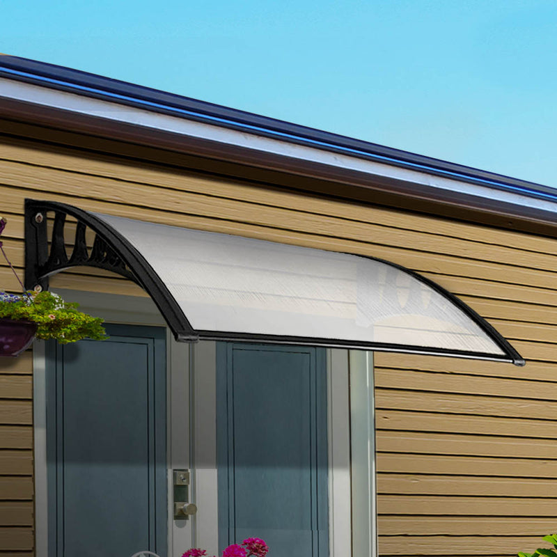 Instahut Window Door Awning 1x1m Transparent Panel