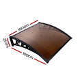 Instahut Window Door Awning 1m x 1m Brown