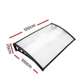Instahut Window Door Awning 1m x 1.2m Transparent