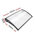 Instahut Window Door Awning 1m x 1.5m Transparent
