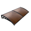 Instahut Window Awning 1m x 2m Brown Door Canopy
