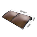 Instahut Window Awning 1m x 2m Brown Door Canopy