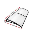 Instahut Window Door Awning 1m x 2.4m Transparent