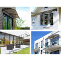 Instahut Window Door Awning 1m x 2.4m Brown Hollow Sheet