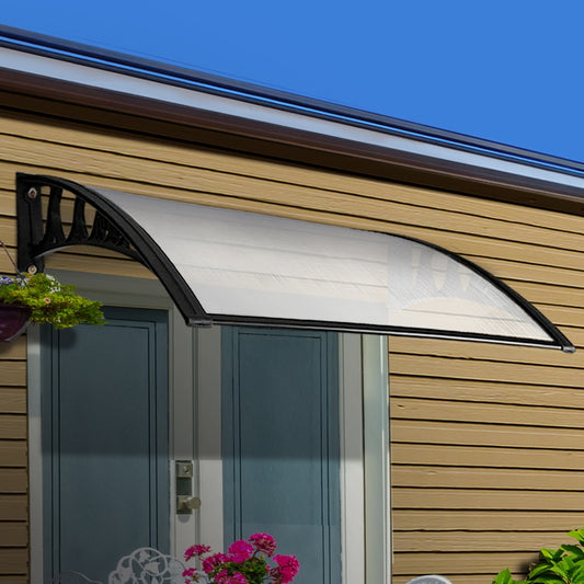 Instahut Window Door Awning 1m x 4m Transparent