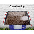Instahut Window Door Awning 1m x 4m Brown