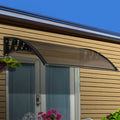Instahut Window Door Awning 1m x 4m Brown
