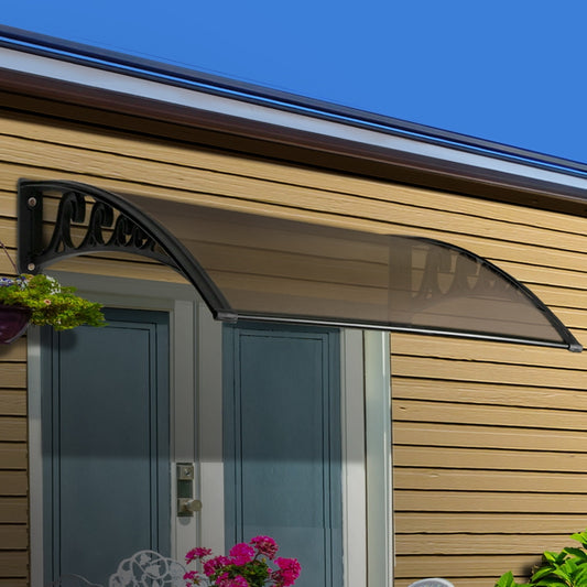 Instahut Window Door Awning 1m x 6m Brown