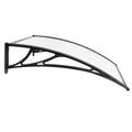 Instahut Window Door Awning 1m x 2m Transparent Black Frame