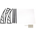 Instahut Window Door Awning 1m x 2m Transparent Black Frame
