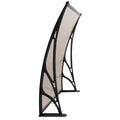 Instahut Awning Canopy 1m x 2m Brown Shade Black Frame