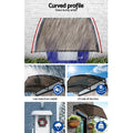 Instahut Window Awning 1m x 4m Brown Canopy Black Frame