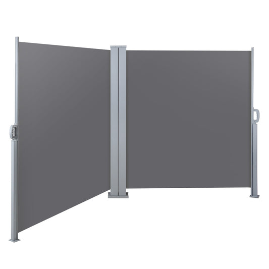 Instahut Side Awning 1.8M x 6M Grey Retractable Privacy Screen