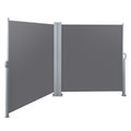 Instahut Side Awning 2mx6m Grey Retractable Outdoor Privacy Screen