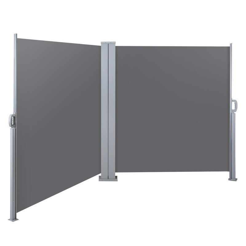 Instahut Side Awning 2mx6m Grey Retractable Outdoor Privacy Screen