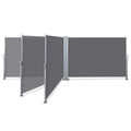 Instahut Side Awning 2mx6m Grey Retractable Outdoor Privacy Screen