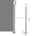 Instahut Retractable Side Awning 1.8x3m Grey