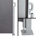 Instahut Retractable Side Awning 1.8x3m Grey