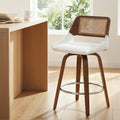 Artiss Wooden Swivel Bar Stool 60cm Height Kitchen Counter Chair