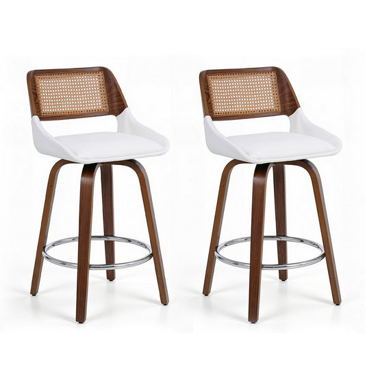 Artiss Wooden Bar Stools Set 2 Swivel 60cm Seat Height Chair
