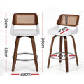 Artiss Wooden Bar Stools Set 2 Swivel 60cm Seat Height Chair