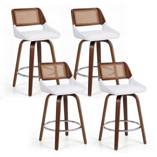 Artiss Bar Stools Set of 4 Swivel 60cm Wooden Kitchen Counter