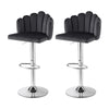 Artiss Bar Stool X2 Kitchen Dining Counter Gaslift Chair Adjustable Velvet Grey