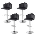 Artiss Bar Stool x4 Velvet Grey Kitchen Counter Gaslift Adjustable