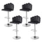 Artiss Bar Stool x4 Velvet Grey Kitchen Counter Gaslift Adjustable