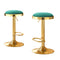 Artiss Bar Stools 2x Velvet Padded Kitchen Dining Green
