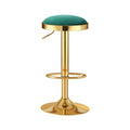 Artiss Bar Stools 2x Velvet Padded Kitchen Dining Green