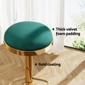 Artiss Bar Stools 2x Velvet Padded Kitchen Dining Green