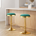 Artiss Bar Stools 2x Velvet Padded Kitchen Dining Green